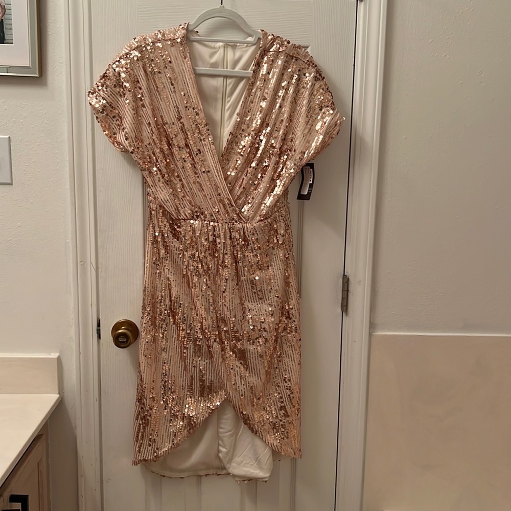 Rose Gold Sequin Dress
